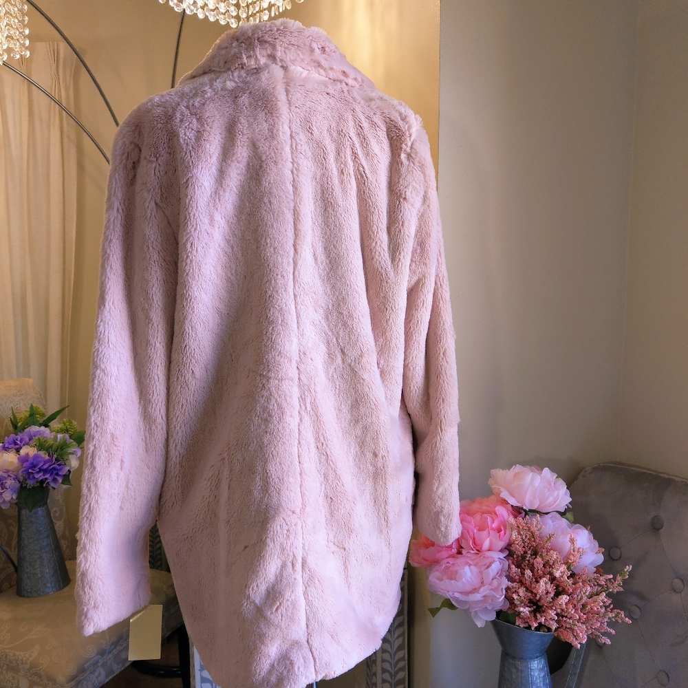 💥LAST 1💥NWT LUCKY BRAND BLUSH PINK TEDDY COAT - Picture 2 of 7